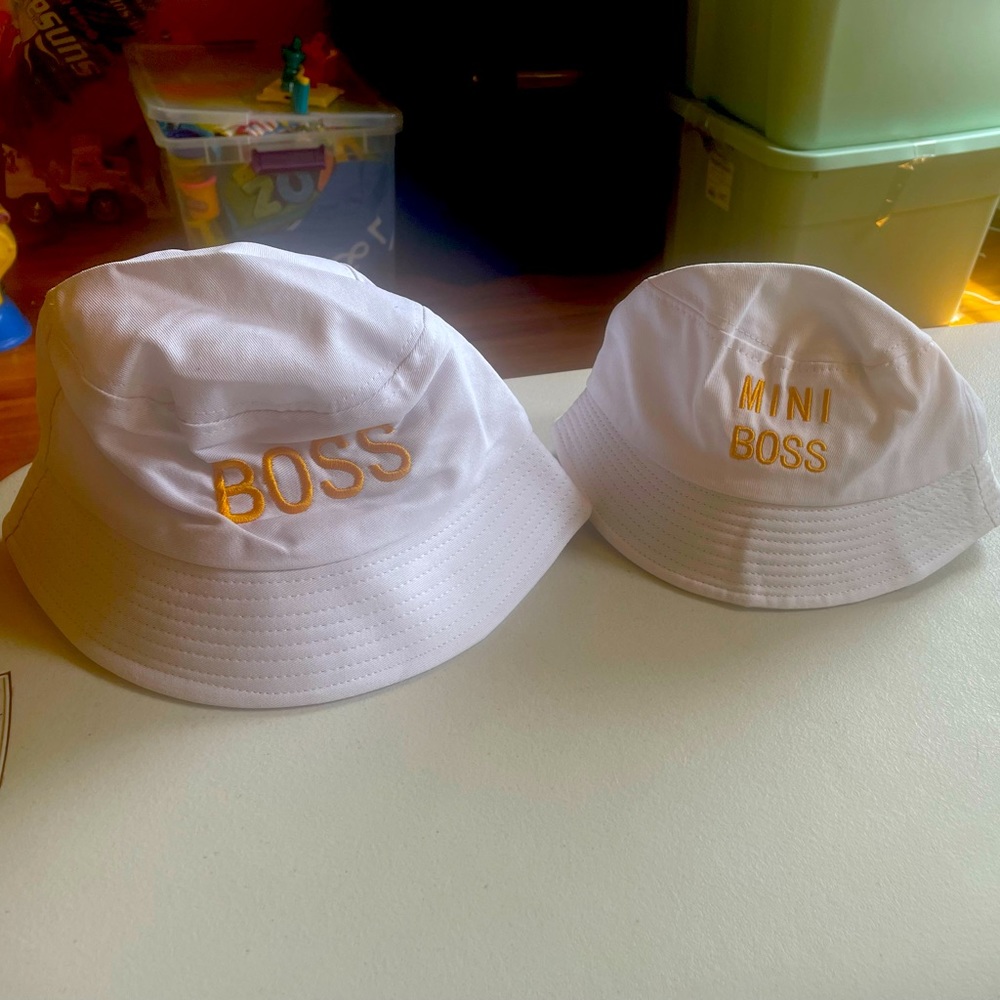Bucket hats for mom and child